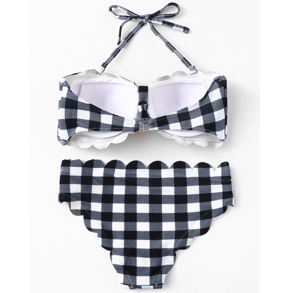 LAST ONE‼️ S/XS Black White Checkered Bikini 👙 - Picture 2 of 5